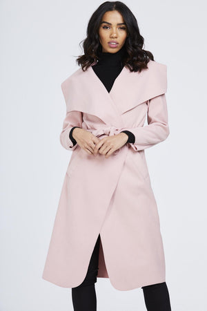 Belted Waterfall Coat