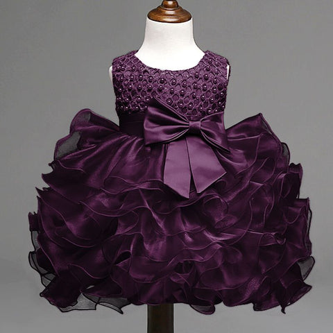 purple colour baby dress