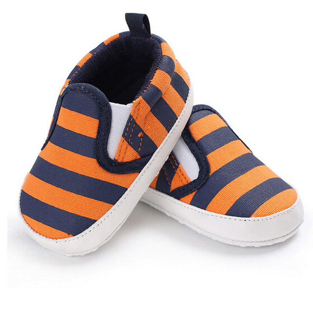 orange baby shoes