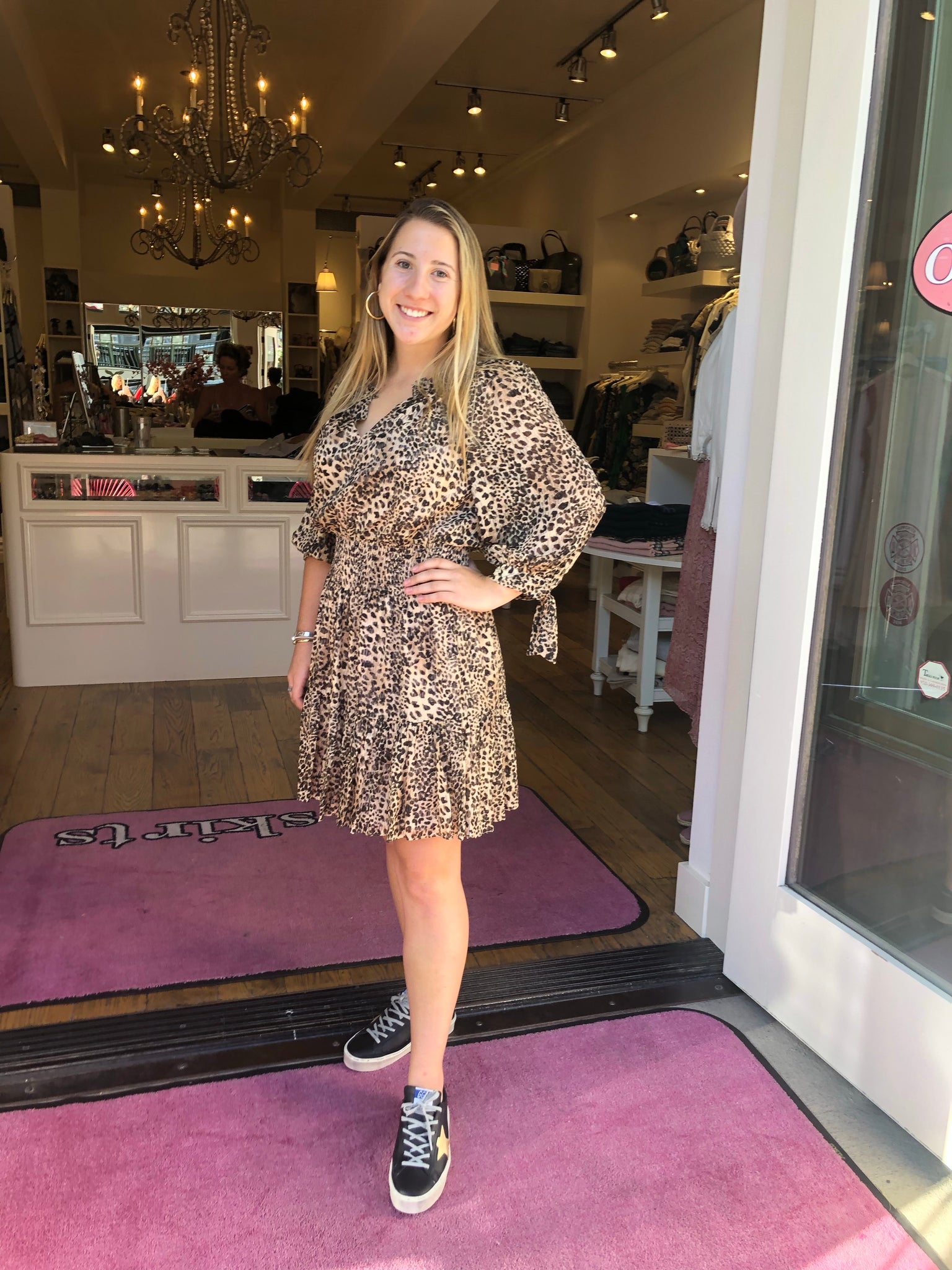 rebecca taylor leopard print dress