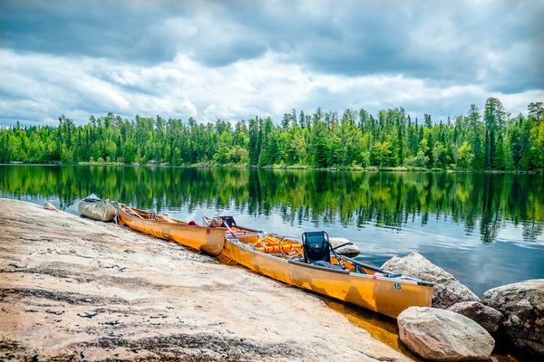 Boundary Waters Canoe Area Wilderness Jigsaw Puzzle, with a scene of canoes, forest, and lakes from Crooked Lake
