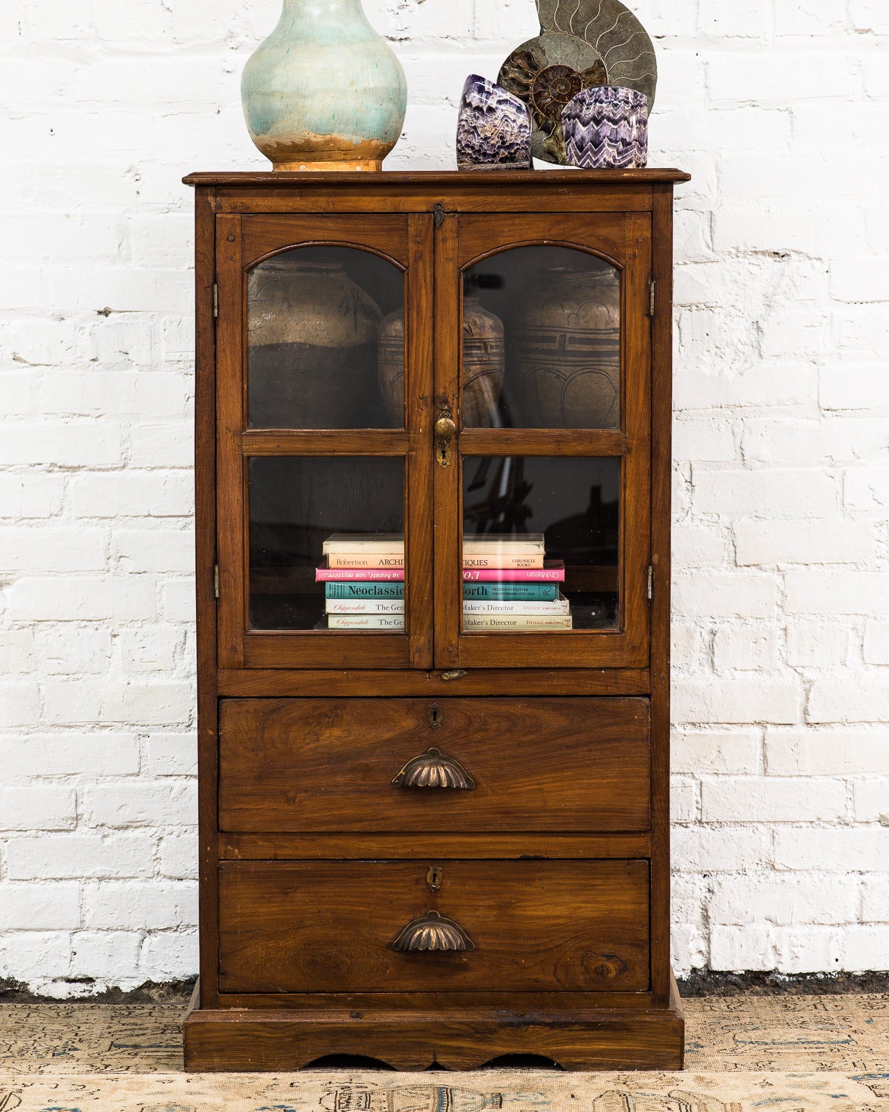 Antique Anglo Indian Small Teak Cabinet Sunnyside Tc