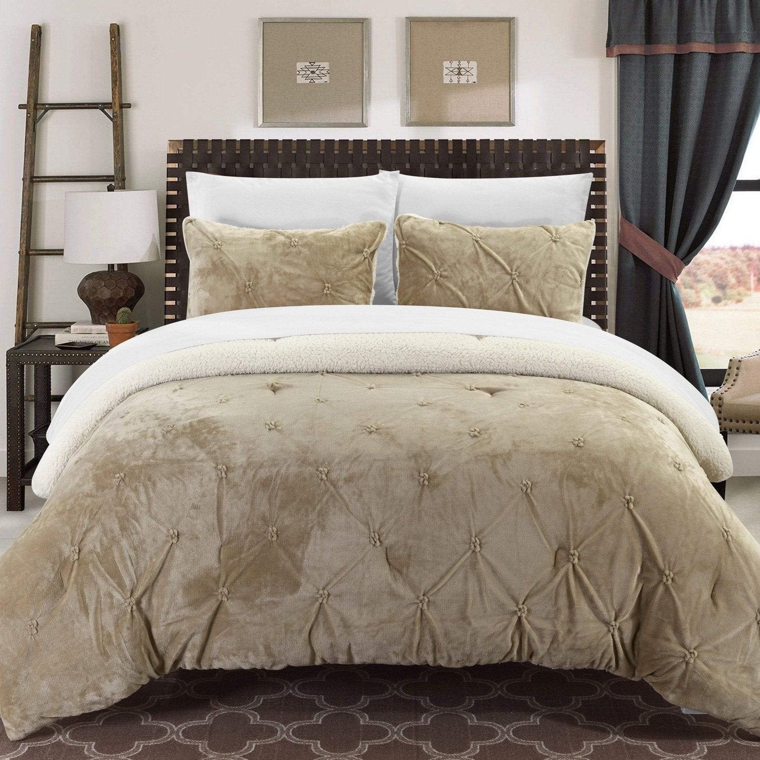 Josepha 3 Piece Sherpa Comforter Set