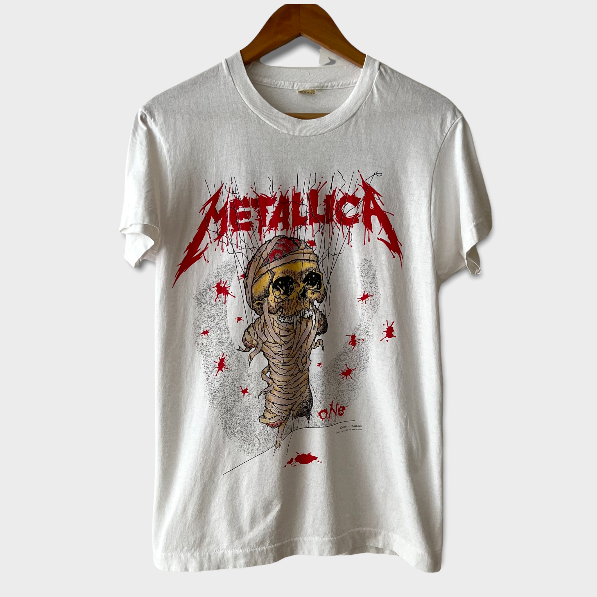 Voorschrift berekenen inspanning 1989 Metallica "One" Vintage Promo Tee Shirt – Zeros Revival