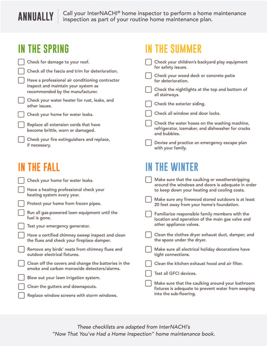 Checklist for the Seasons PDF Flyer & Social Media Graphics – Inspector ...