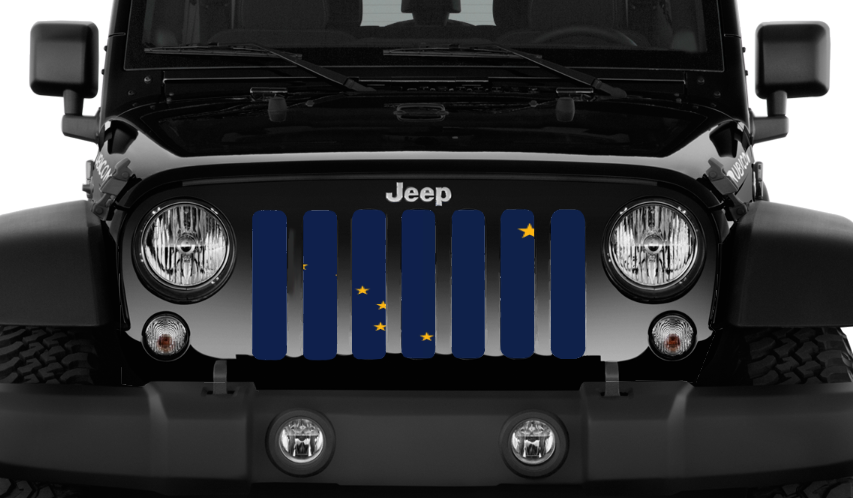 Jeep Wrangler Alaska State Flag Grille Insert | Dirty Acres