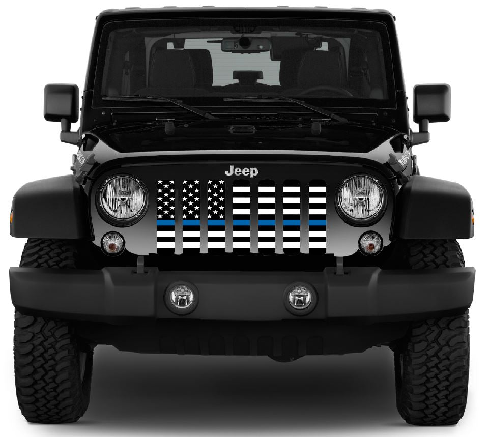 Jeep Wrangler USA Thin Blue Line Grille Insert | Dirty Acres