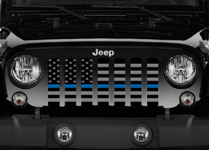 Jeep Wrangler Back The Blue Grille Insert | Dirty Acres