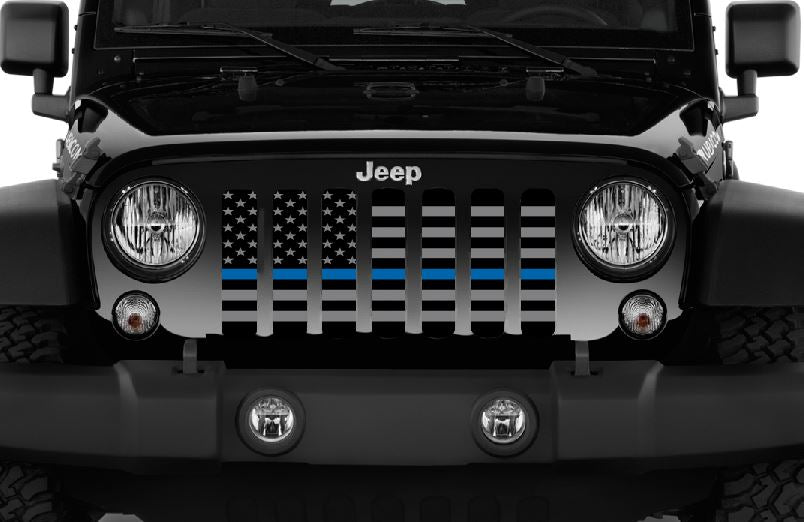 Jeep Wrangler Back The Blue Grille Insert | Dirty Acres