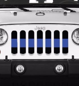 Jeep Wrangler Back the Blue Line Grille Insert | Dirty Acres