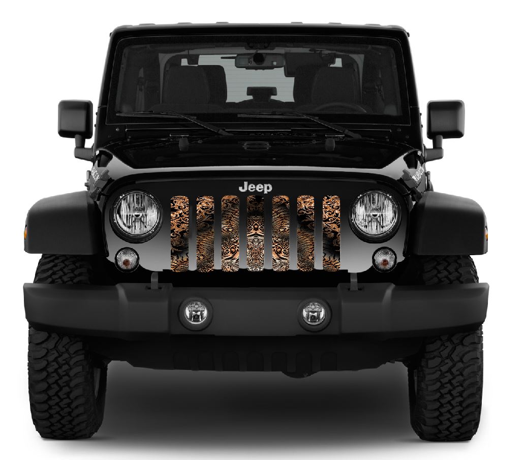 Jeep Wrangler Baroque Animal Print Grille Insert | Dirty Acres