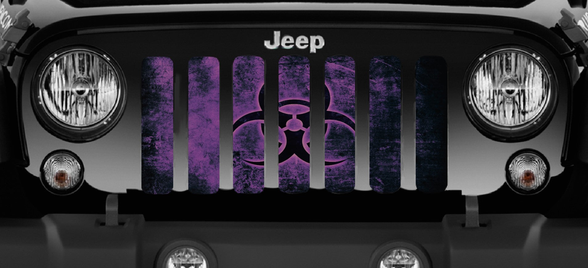 Jeep Wrangler BioHazard Glow Purple Grille Insert | Dirty Acres