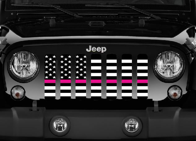 Jeep Wrangler USA Pink Stripe Insert | Dirty Acres