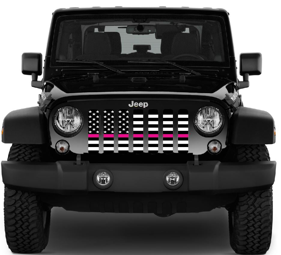 Jeep Wrangler USA Pink Stripe Insert | Dirty Acres