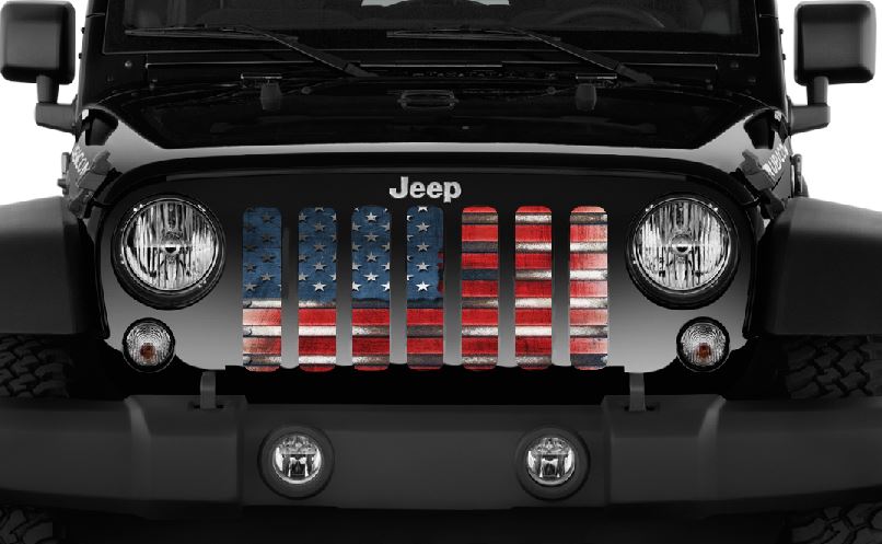Jeep Wrangler Captain America Flag Grille Insert | Dirty Acres