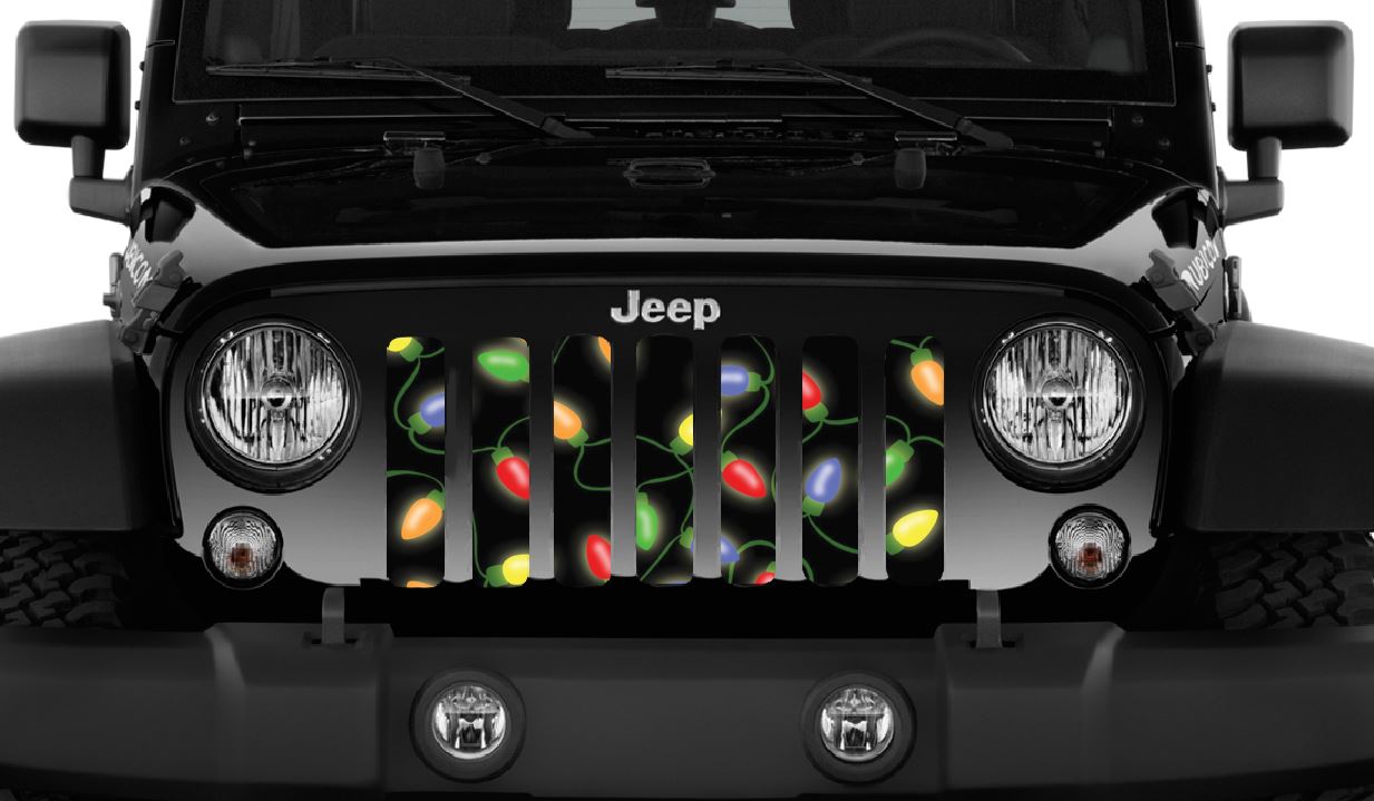 Jeep Wrangler Christmas Lights Grille Insert | Dirty Acres
