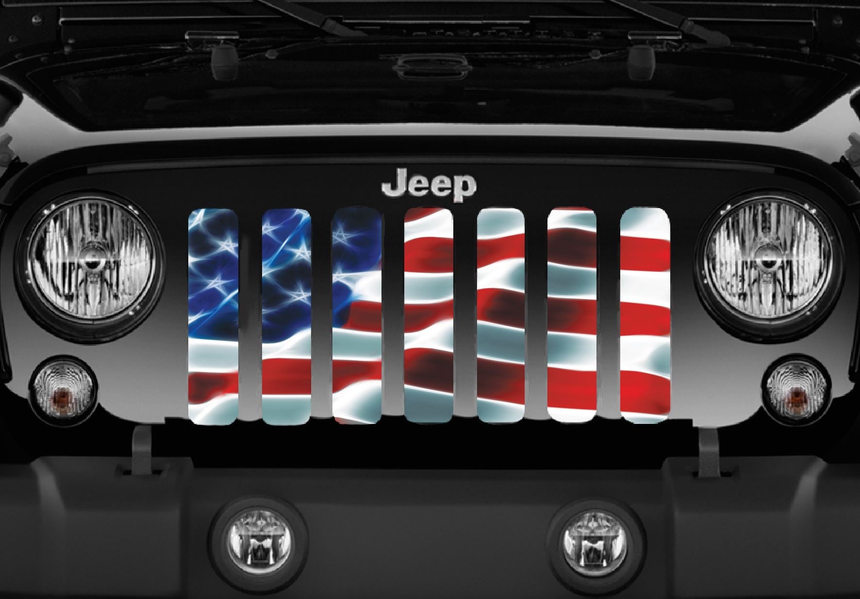 Jeep Wrangler FREEDOM American Flag Grille Insert | Dirty Acres