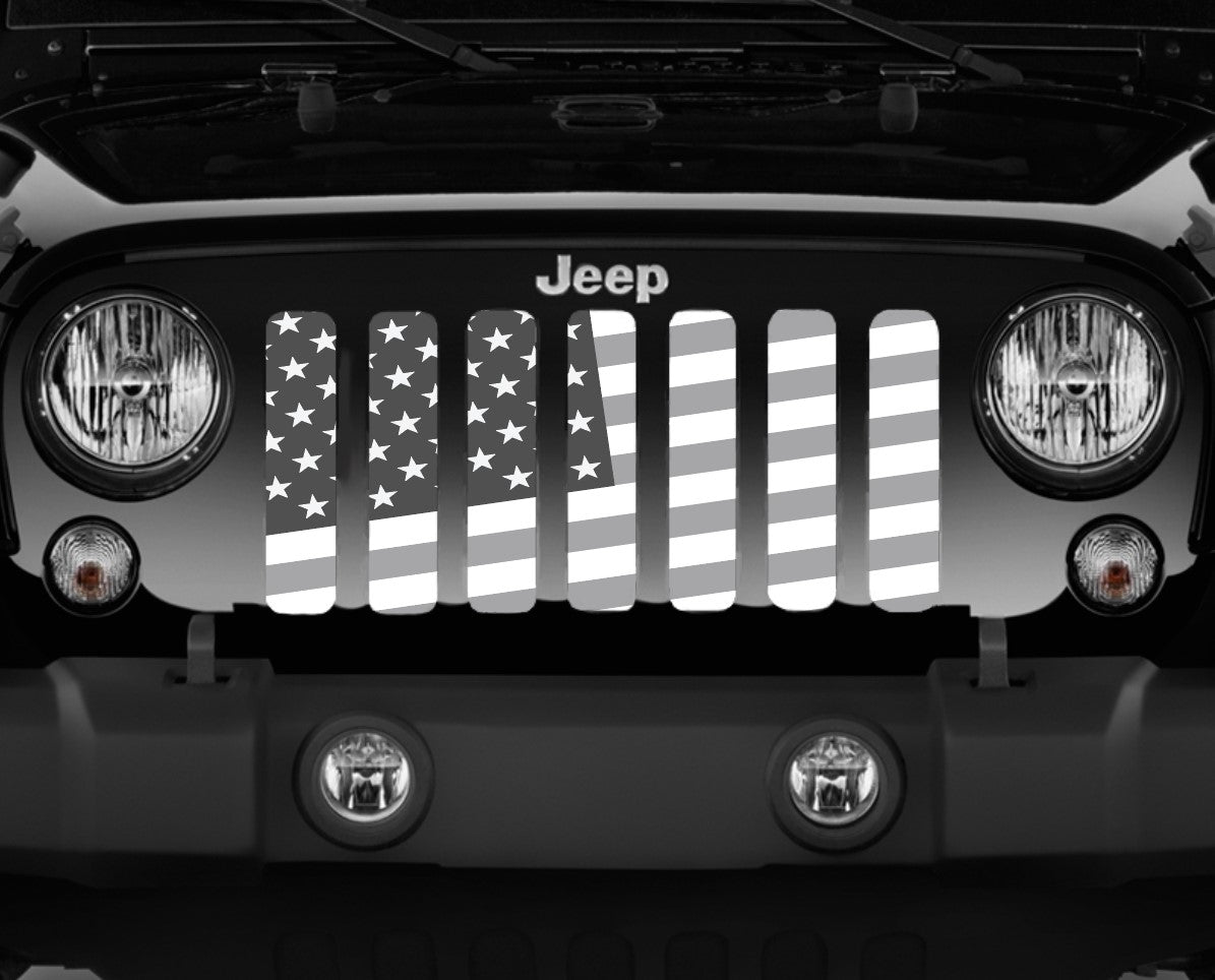 Jeep Wrangler USA Ghost Tactical Slanted Flag Grille Insert | Dirty Acres