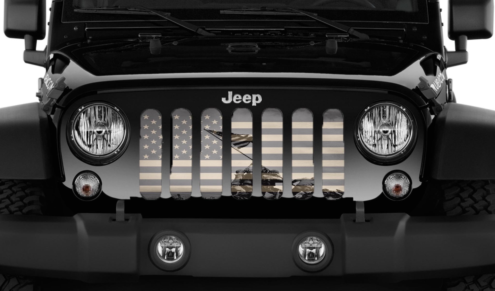 Jeep Wrangler Iwo Jima Republic Grille Insert Dirty Acres