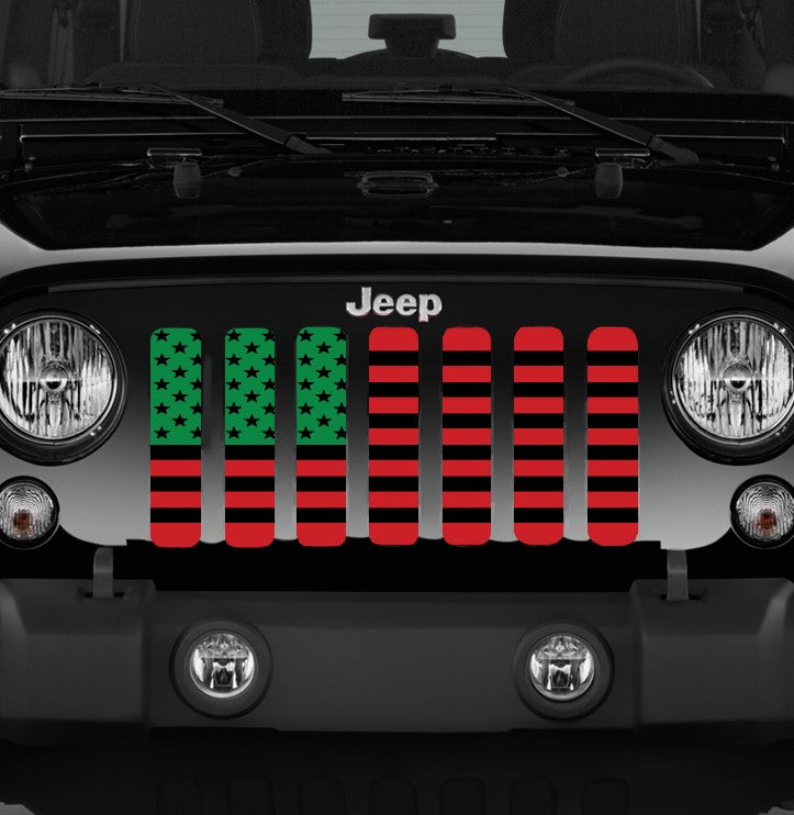 Jeep Wrangler Juneteenth Freedom Day Flag Grille Insert | Dirty Acres