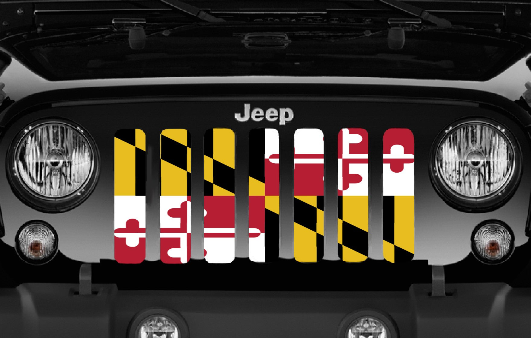 Jeep Wrangler Maryland Flag Grille Insert | Dirty Acres