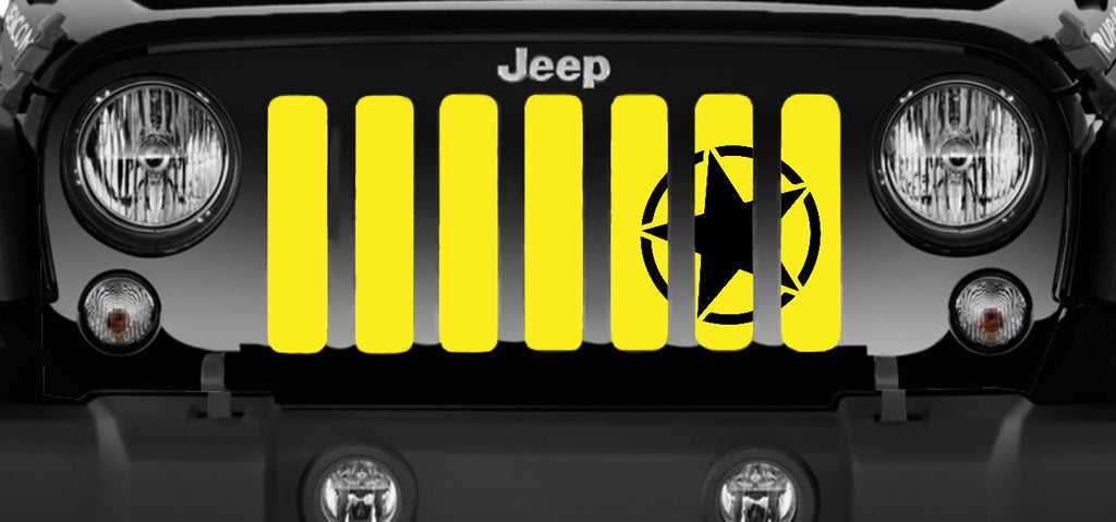 Jeep Wrangler Oscar Mike Yellow Grille Insert | Dirty Acres
