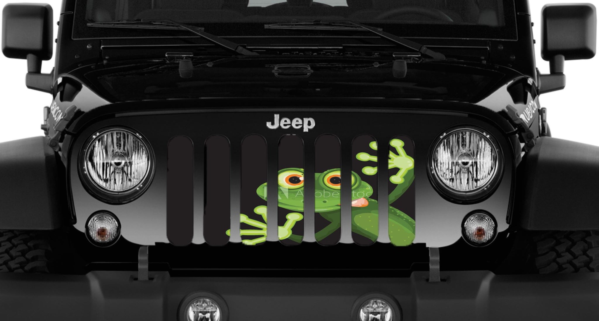 Jeep Wrangler Peeking Frog Grille Insert | Dirty Acres