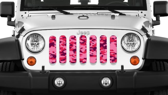 Jeep Wrangler Pink Camo Grille Insert | Dirty Acres