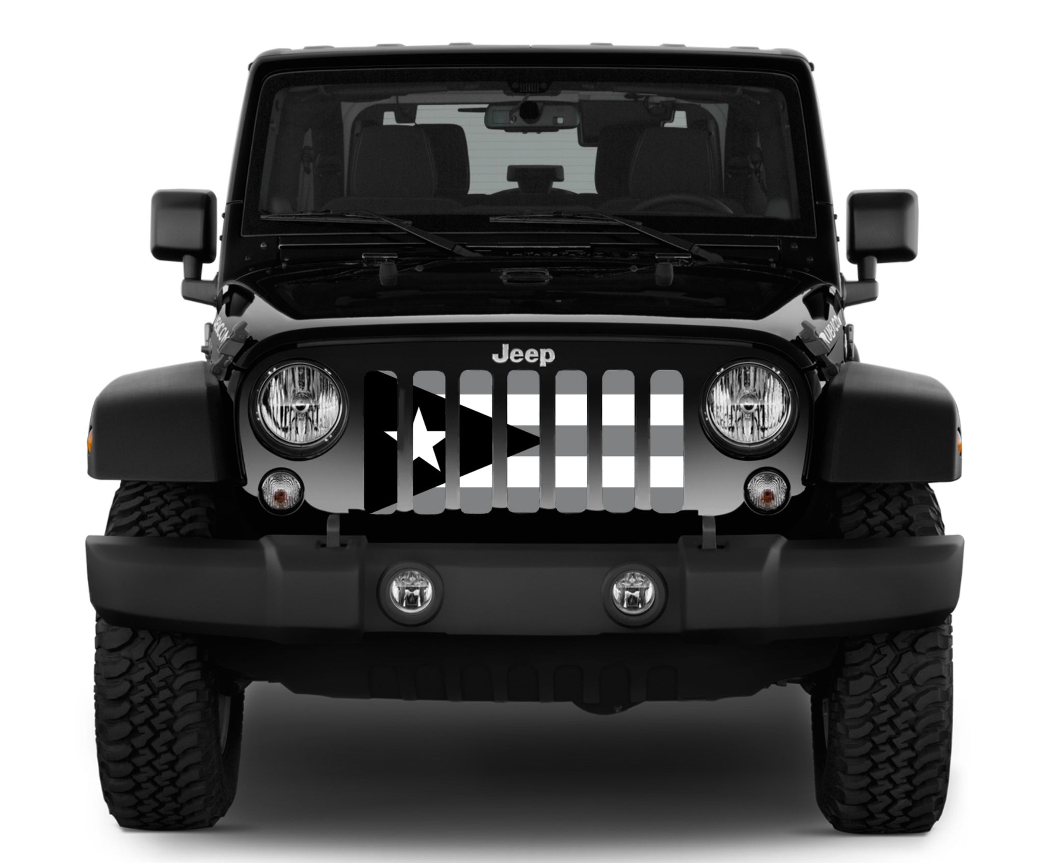 Jeep Wrangler Puerto Rico Tactical Flag Grille Insert | Dirty Acres