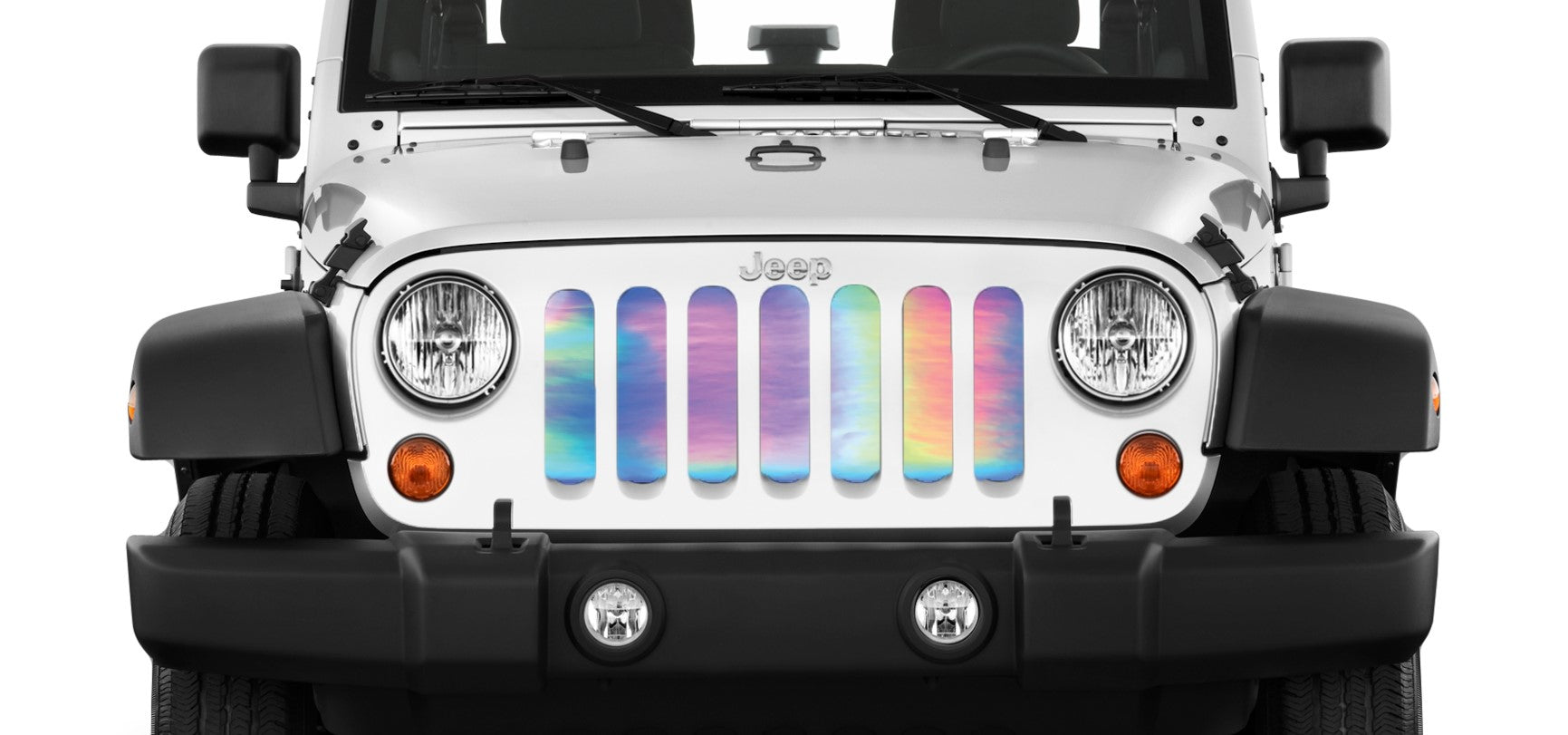 Jeep Wrangler Rainbow Chrome Print Grille Insert | Dirty Acres