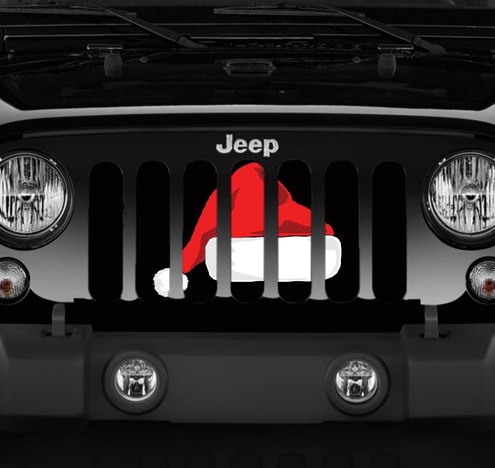 Jeep Wrangler Santa Hat Christmas Grille Insert | Dirty Acres