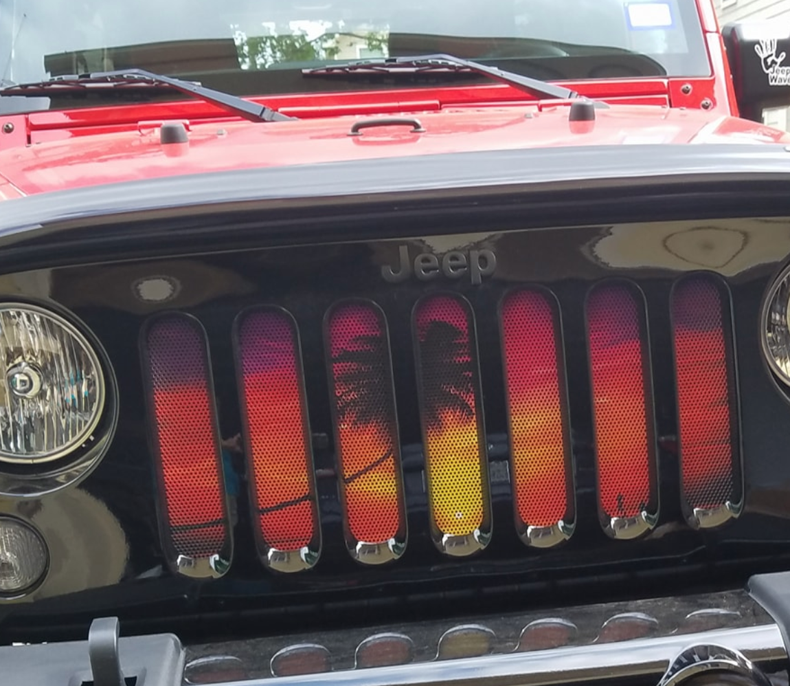 Jeep Wrangler Sunset Beach Grille Insert | Dirty Acres