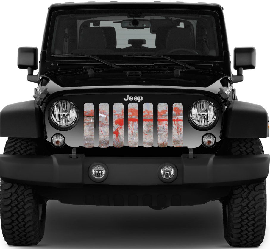 Jeep Wrangler Red Paint Grille Insert | Dirty Acres