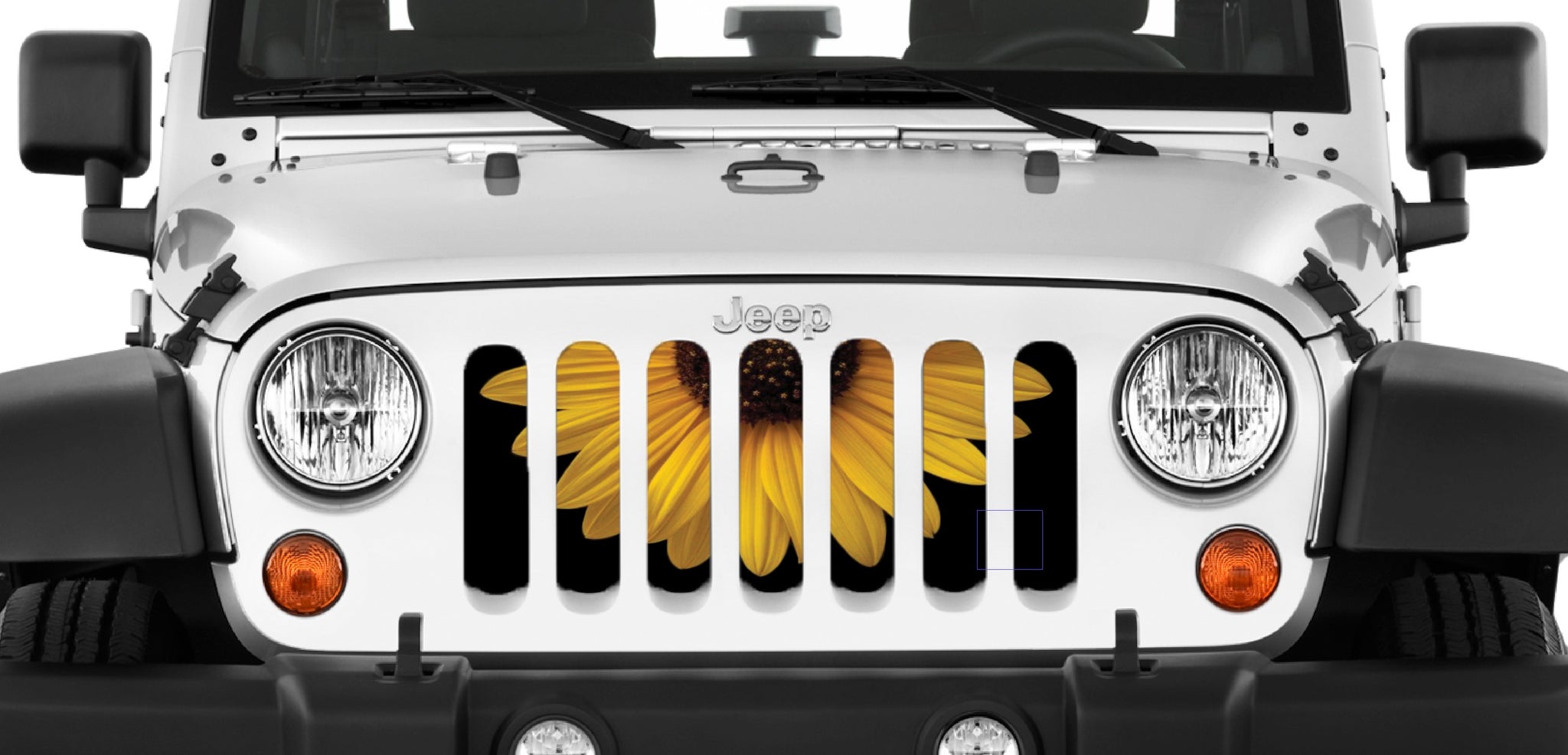 Dirty Acres - Jeep - Sunny Side Up Sunflower Grille Insert