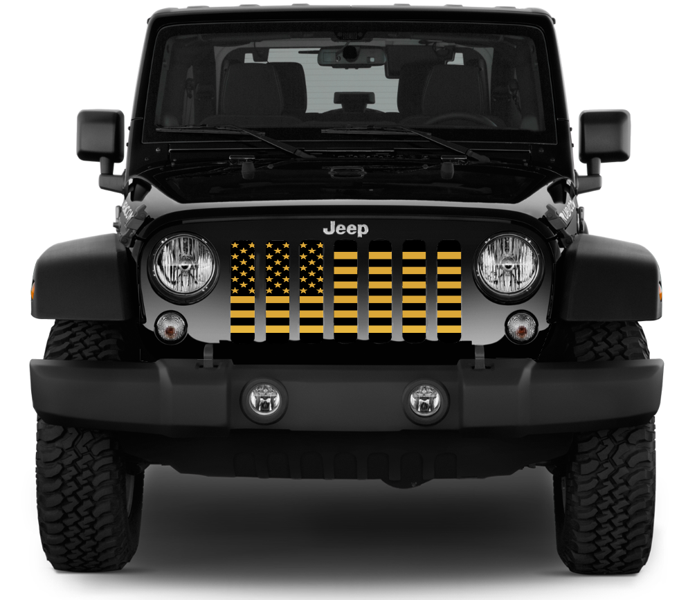 Jeep Wrangler Black & Yellow Grille Insert | Dirty Acres