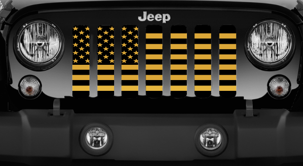 Jeep Wrangler Black & Yellow Grille Insert | Dirty Acres