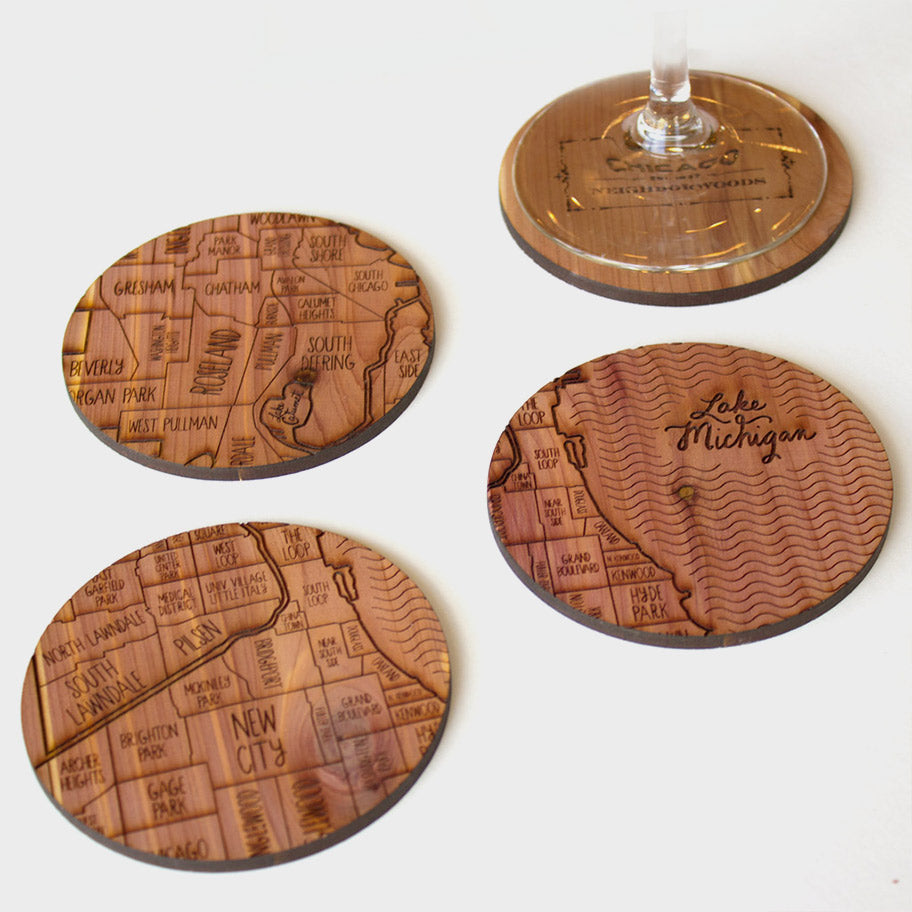 chicago drink coasters