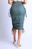 Olive Windbreaker Skirt /Retail Price $42.00/Delivery 5-7 Days/Shop Donnalisafashion.com