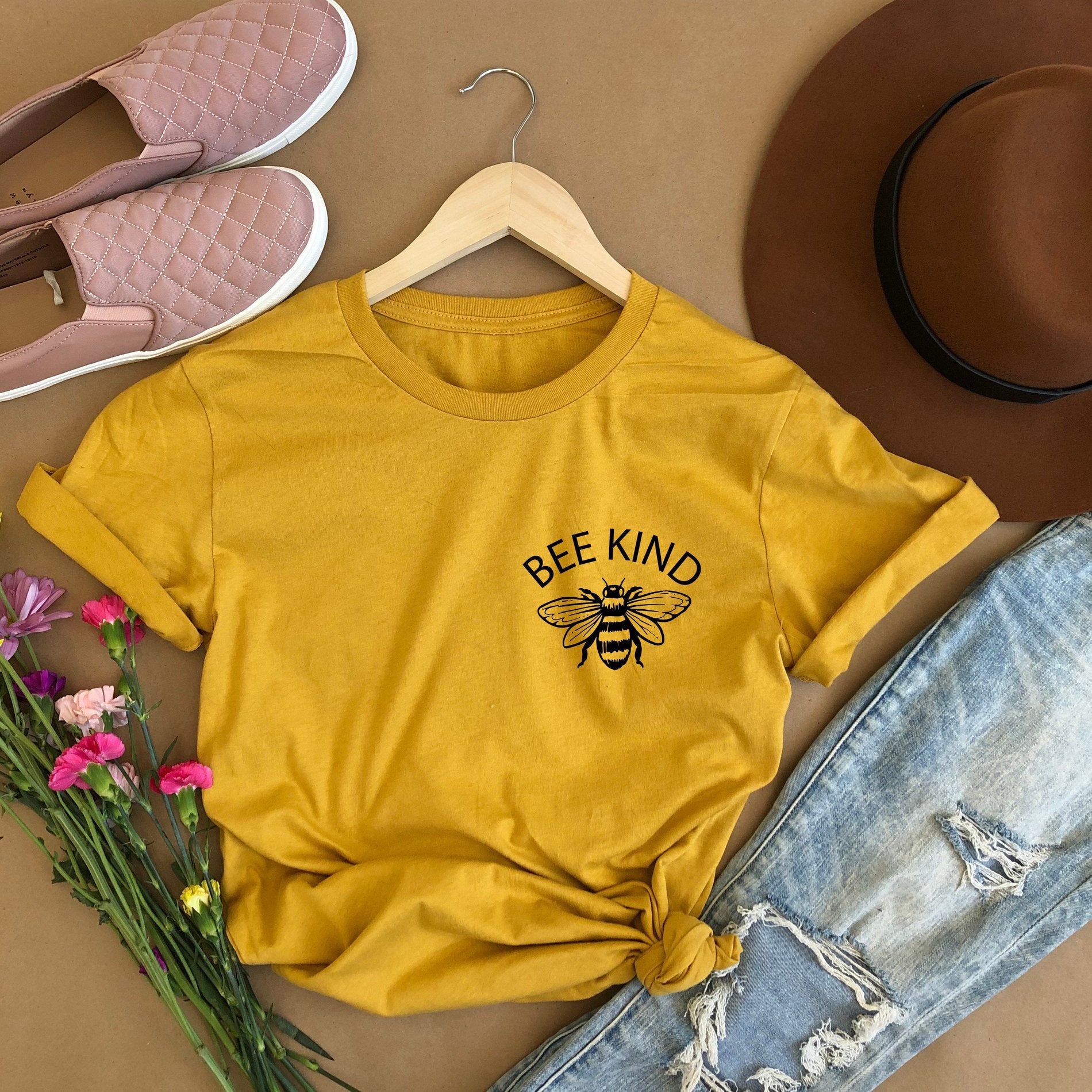 bee kind shirt yellow