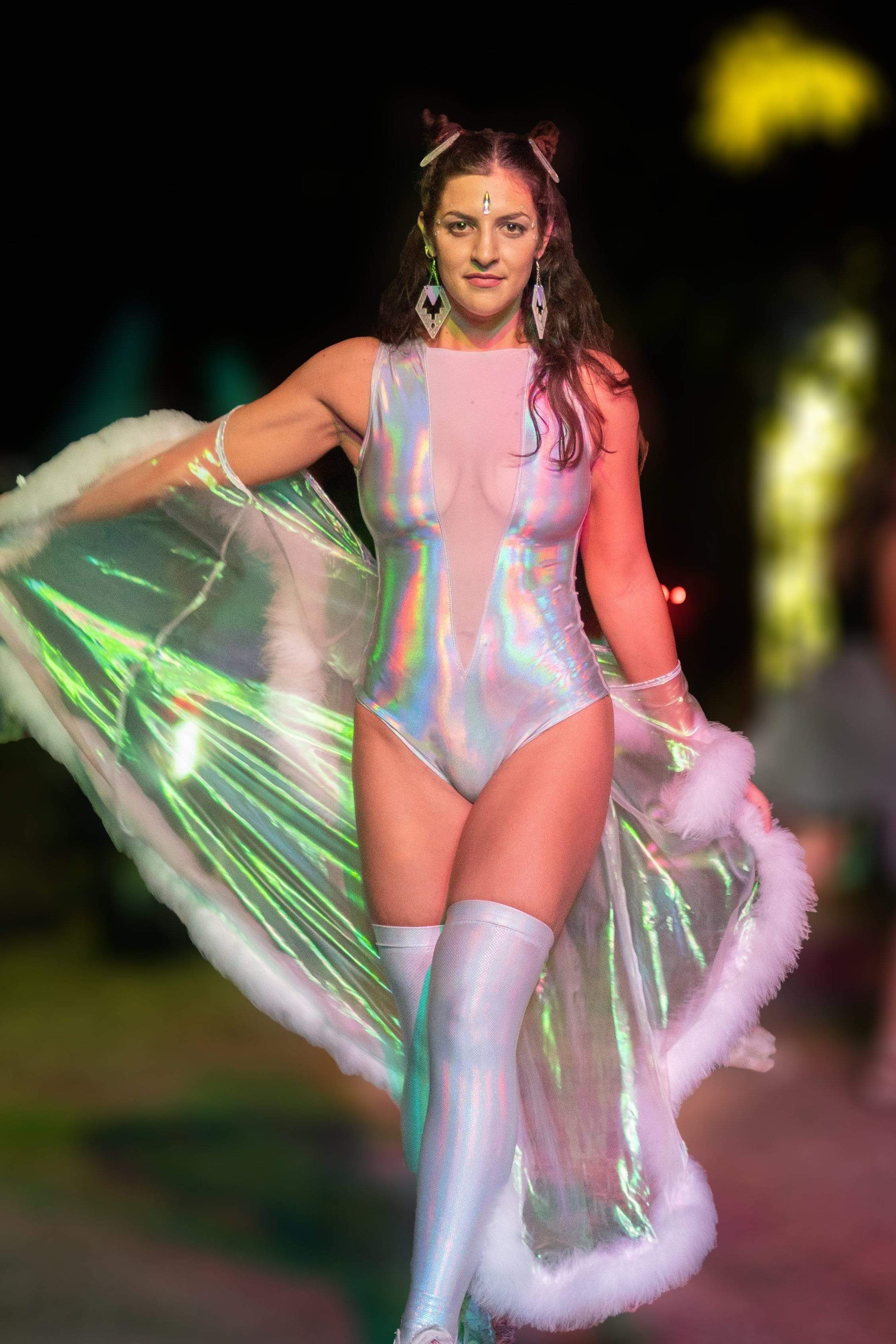 Iridescent Festival Kimono Vest | Rave & Festival Clothing – Sea Dragon  Studio