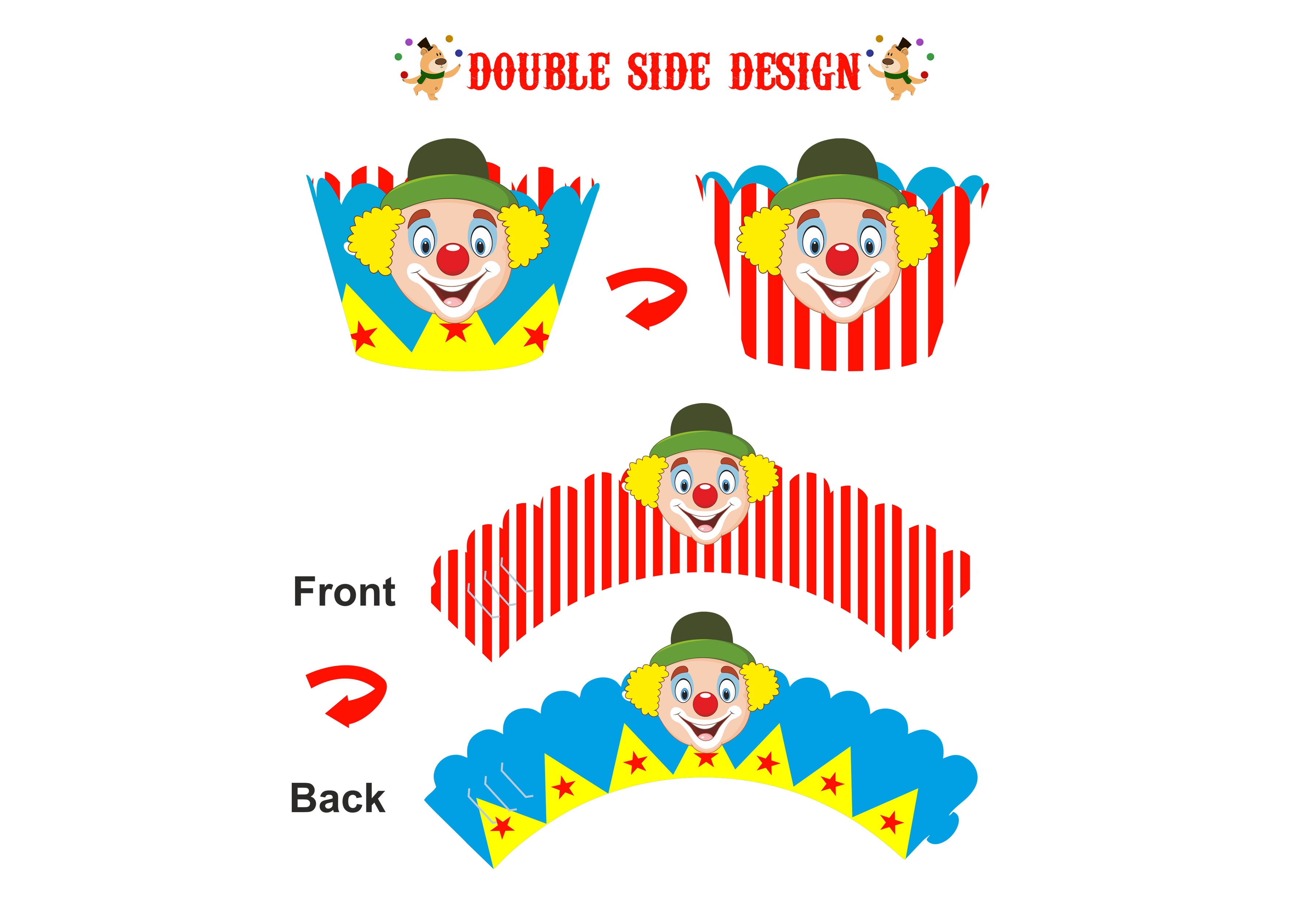 Carnival Circus party theme. plates, banners, cake toppers, invitations, birthday decorations | OrangeDolly USA