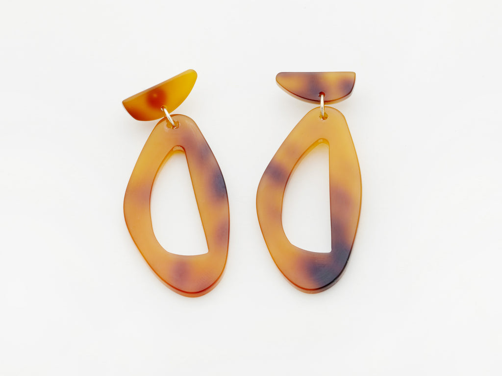 zara tortoiseshell earrings