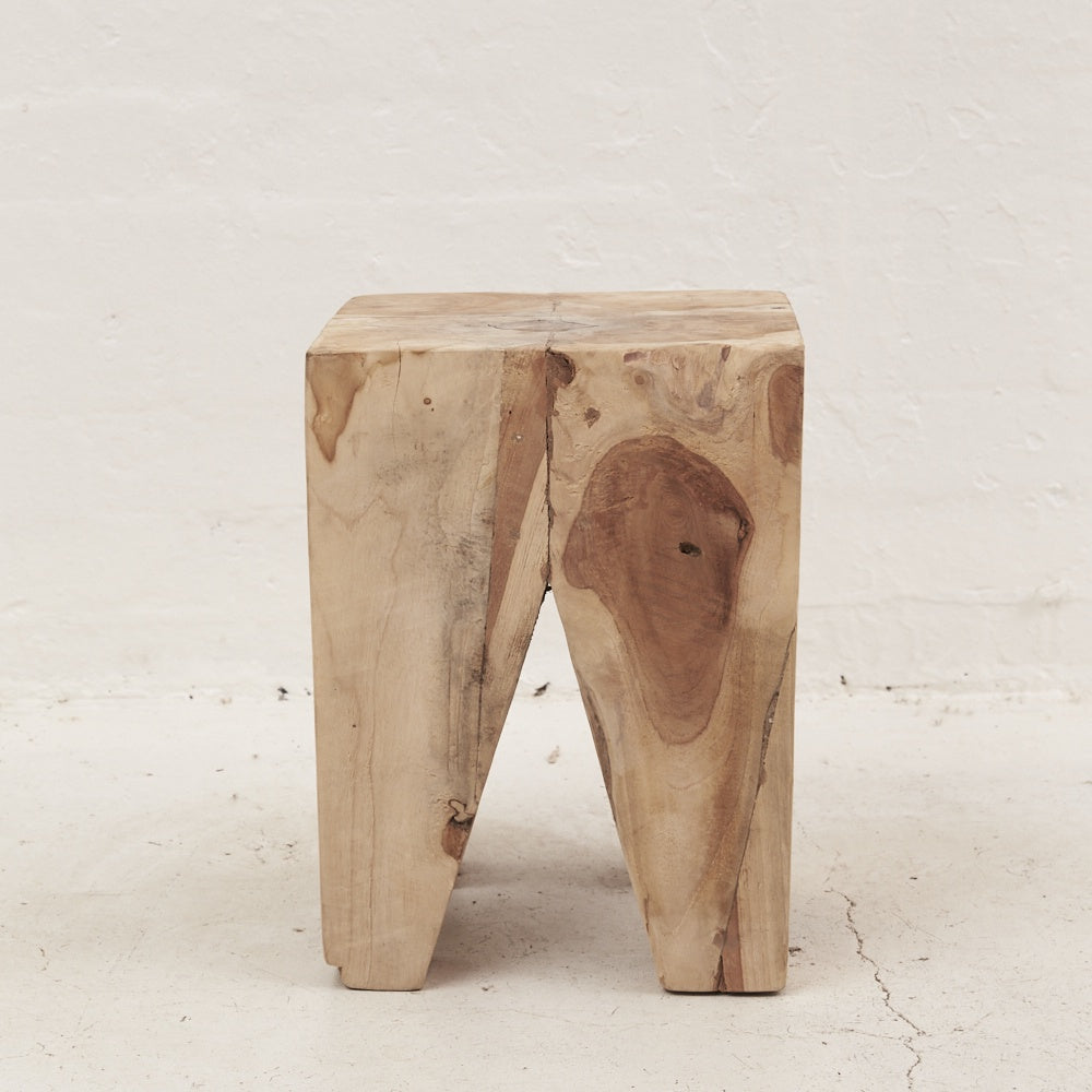 Rafi Wooden Stump Side Table