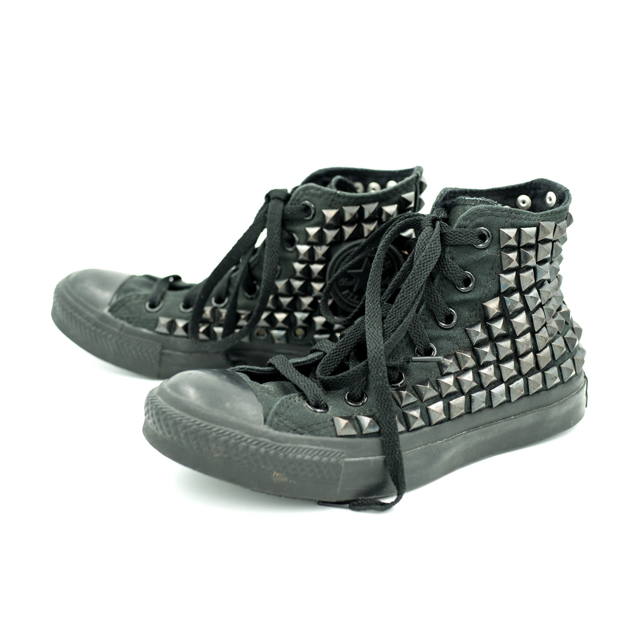 spiked converse high tops