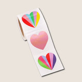 stickers hart kleuren rood geel groen blauw roze