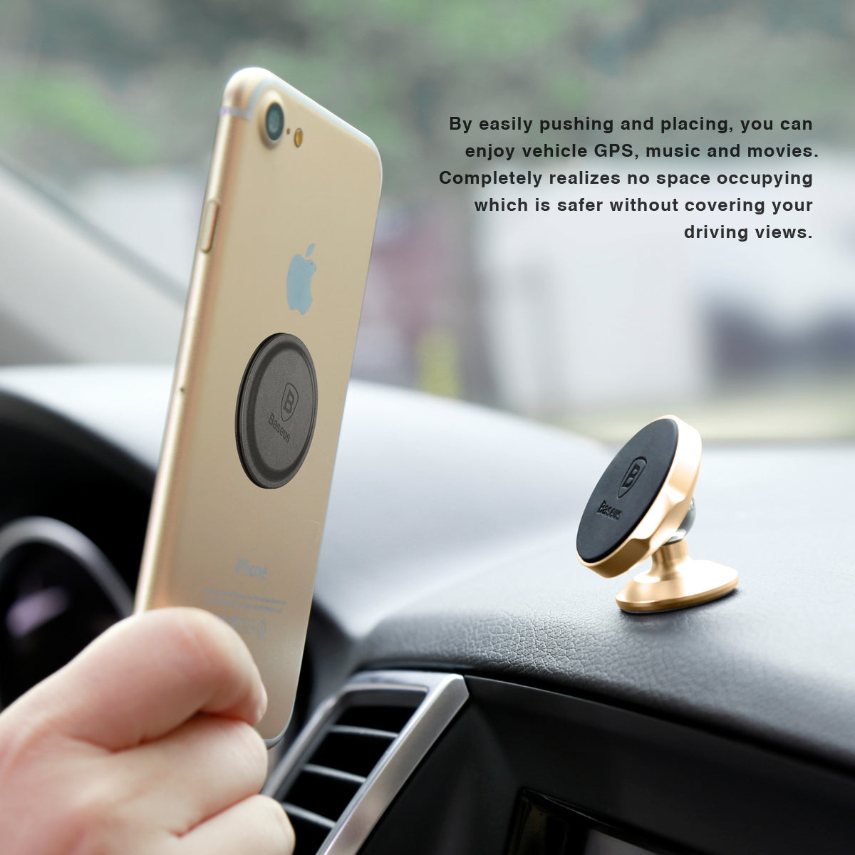 Baseus Small Ears Series Magnetic Bracket Car Mount (Adhesive Surface Mounted)