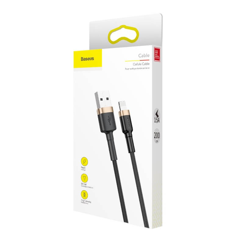 BASEUS 2M USB to Lightning Charging Cable (1.5A) | Cafule Series iPhone Charger Cable