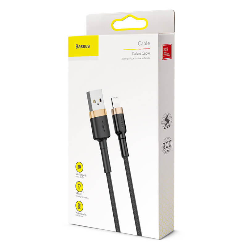 BASEUS 3M USB to Lightning Charging Cable (2A) | Cafule Series iPhone Fast Charger Cable