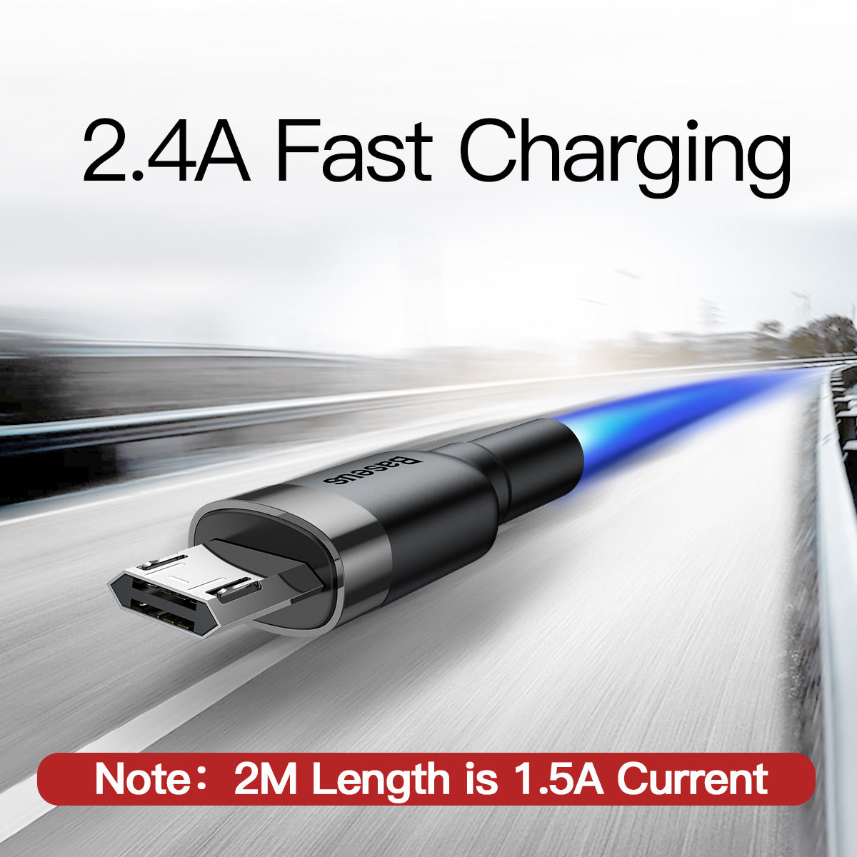 BASEUS 1M Micro USB Cable (2.4A) | Cafule Series Fast Charging Cable