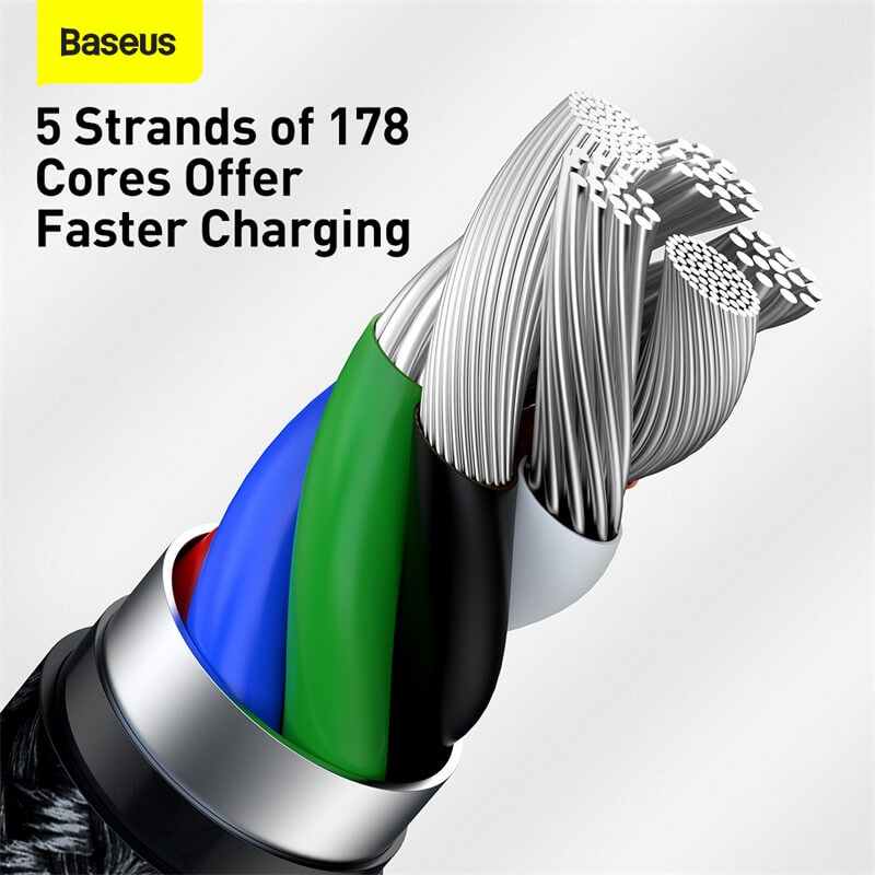 BASEUS PD 20W USB-C to Lightning Charging Cable (2M) | Cafule Metal Series Type-C to Apple iPhone Fast Charger Cable